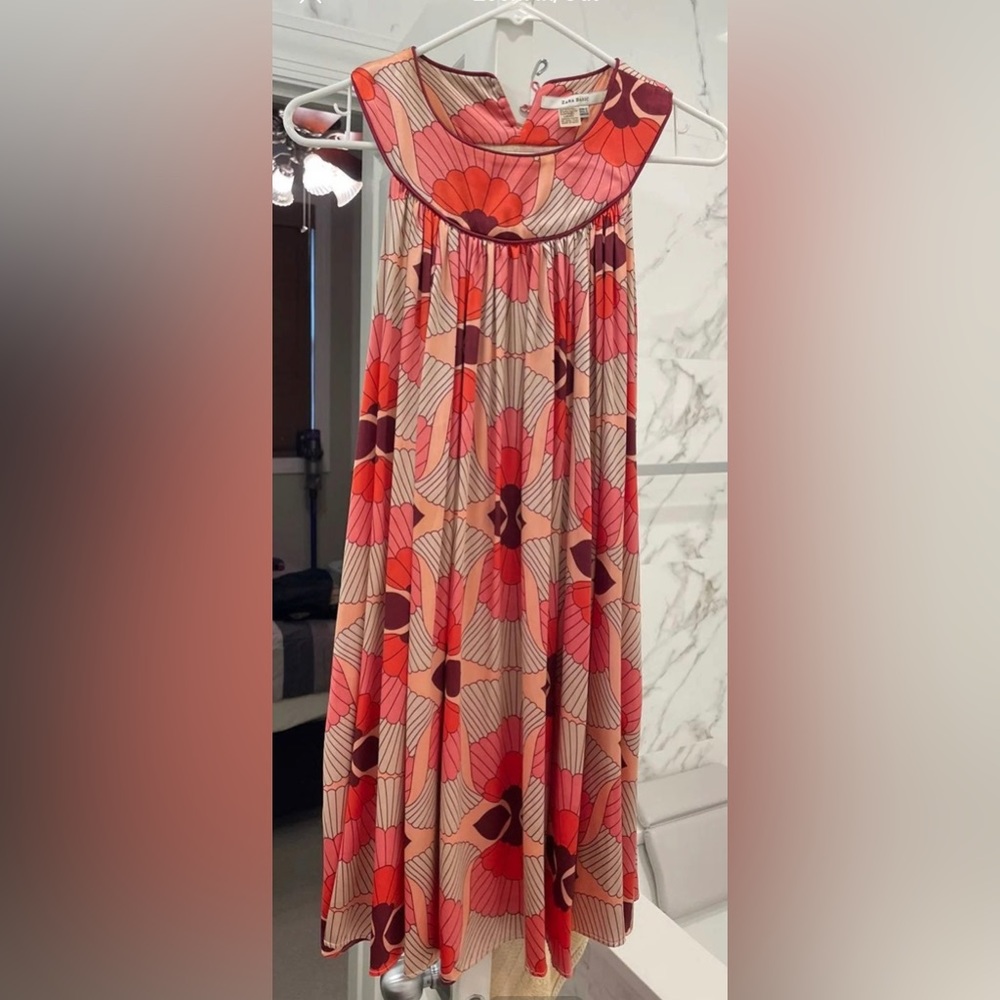 Zara floral silk dress sz Small